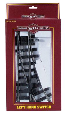 Bachmann 94351 G Scale Manual Turnout -- Left-Hand
