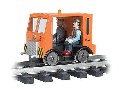 Bachmann 96253 G Scale Speeder - Standard DC w/Strobe & Headlight -- Maintenance of Way (orange, black)