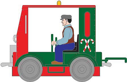 Bachmann 96255 G Scale Speeder - Standard DC with Strobe and Headlight -- Christmas