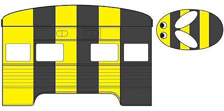 Bachmann 96282 G Scale Eggliner - Standard DC -- Bumble Bee