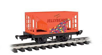 Bachmann 98090 G Scale Hopper - Ready to Run - Li'l Big Haulers -- Jumpin' Jack's Jelly Beans (orange)