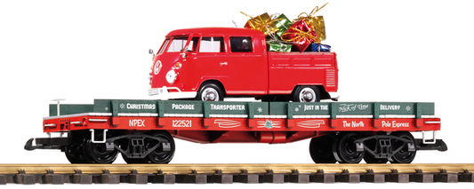 Piko 38776 G Scale Christmas Package Transporter w/Diecast VW Kombi