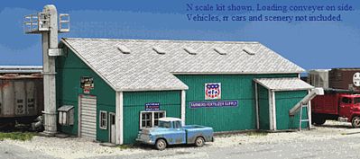 Blair Line 1007 N Scale Farmer's Fertilizer Bulk Plant -- Kit - 5 x 4"  12.7 x 10.2cm