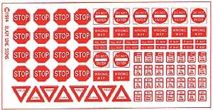 Blair Line 103 HO Scale Highway Signs -- Regulatory Signs #2 1930-Present (red, white)