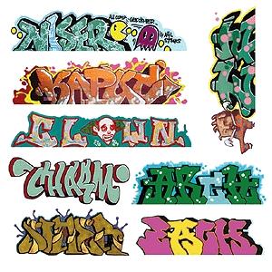 Blair Line 1248 N Scale Mega Set Modern "Tagger" Graffiti Decals -- #5 pkg(8)