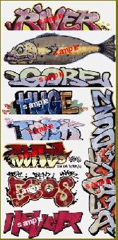 Blair Line 1256 N Scale Mega Set Modern "Tagger" Graffiti Decals -- #7 pkg(9)