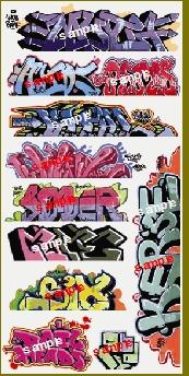 Blair Line 1257 N Scale Mega Set Modern "Tagger" Graffiti Decals -- #8 pkg(10)