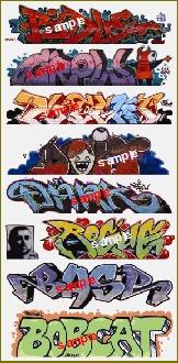Blair Line 1258 N Scale Mega Set Modern "Tagger" Graffiti Decals -- #9 pkg(9)