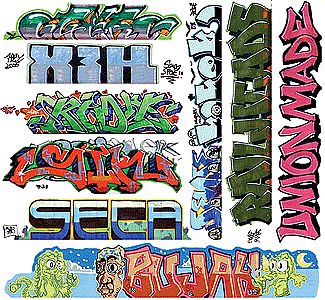 Blair Line 1260 N Scale Mega Set Modern "Tagger" Graffiti Decals -- #11 pkg(9)