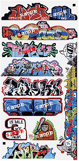 Blair Line 1263 N Scale Mega Set Modern Tagger Graffiti Decals -- #14 pkg(10)