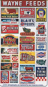 Blair Line 135 HO Scale Vintage Feed & Seed, Storefront & Advertising Signs