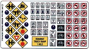 Blair Line 147 HO Scale Highway Signs -- Modern Traffic (1971-Present, Full-Color)