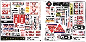 Blair Line 153 HO Scale Storefront & Advertising Signs -- Service Station/Automotive