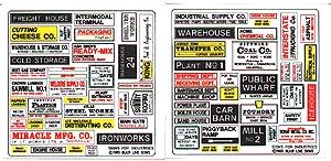 Blair Line 155 HO Scale Storefront & Advertising Signs -- Industrial & Manufacturing