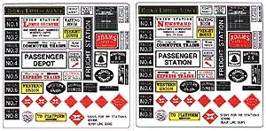 Blair Line 156 HO Scale Storefront & Advertising Signs -- Railroad Stations & Depots
