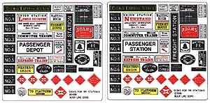 Blair Line 156 HO Scale Storefront & Advertising Signs -- Railroad Stations & Depots