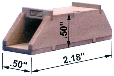 Blair Line 1808 N Scale Concrete Box Culvert -- 2-3/16 x 1/2 x 1/2"  5.6 x 1.3 x 1.3cm