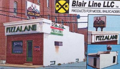 Blair Line 196 HO Scale Pizzaland -- Kit - 2-1/4 x 4"  5.7 x 10.2cm