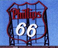 Blair Line 2504 All Scale Laser-Cut Wood Billboard Kits - Large for HO, S & O -- Phillips 66 3" Wide x 3-1/2" Tall  7.5 x 8.7cm