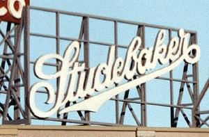 Blair Line 2513 All Scale Laser-Cut Wood Billboard Kits - Large for HO, S & O -- Studebaker 4.2 " Wide x 2.25" Tall