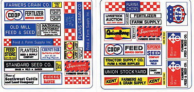 Blair Line 257 O Scale Feed & Seed Store Signs
