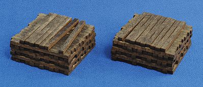 Blair Line 2811 HO Scale Pile O' Ties -- Assembled - Stained pkg(2)