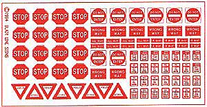 Blair Line 3 N Scale Highway Signs -- Regulatory Signs #2 1930-Present (red, white)