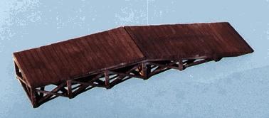 Blair Line 374 Z Scale Laser-Cut Wooden Loading Ramp -- 2-1/4 x 5/8"  5.6 x 1.5cm