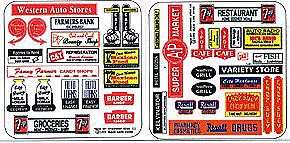 Blair Line 58 N Scale Storefront & Advertising Signs -- Main Street Storefront III