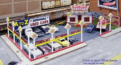 Blair Line 97 N Scale A-to-Z Used Car Lot -- Kit