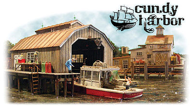 Bar Mills 1740 HO Scale Boat House at Cundy Harbor -- Laser-Cut Wood Kit - 4 x 6"  10.2 x 15.2cm