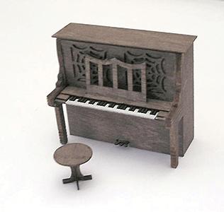 BTS (Better Than Scratch) 23008 HO Scale Laser-Cut Wood Kit -- Upright Piano & Stool