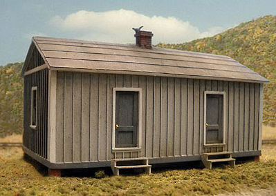 BTS (Better Than Scratch) 27657 HO Scale C&O Quinnimont Section Car House -- Laser-Cut Wood Kit - Scale 31 x 16' 9.4 x 4.9m
