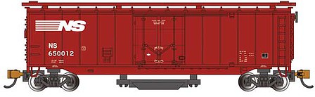 Bachmann 16371 N Scale Track Cleaning 50' Plug-Door Boxcar - Ready to Run -- Norfolk Southern 650012 (Boxcar Red)