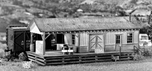 Campbell Scale Models 361 HO Scale Wayside Freight Station -- 2-7/8 x 6-5/8"  7.62 x 16.8cm