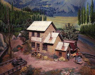 Campbell Scale Models 412 HO Scale Dewitt's Depository -- 3 x 7"  7.6 x 17.7cm