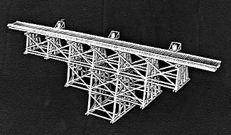 Campbell Scale Models 751 HO Scale 144-216' Tall Timber Trestle -- 20 x 29"  50.8 x 73.6cm