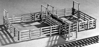 Campbell Scale Models 781 HO Scale Cattle Loading Pens -- 7-7/8 x 5-3/4"  20.3 x 14.6cm