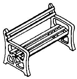 Campbell Scale Models 930 HO Scale Park Benches (Plastic Sides & Slats, Kit; pkg(4)