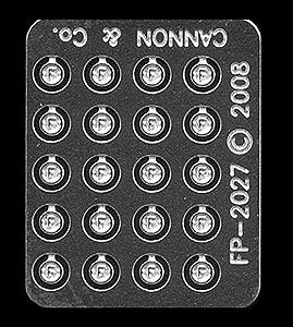 Cannon & Company 2027 HO Scale EMD Cast Front "F" Plates -- pkg(20)