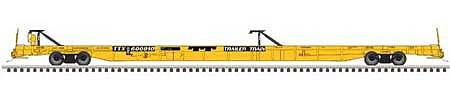 Atlas 50005530 N Scale ACF 89' F89-J Flatcar with Mid-End Hitches - Ready to Run -- Trailer-Train TTX 600976 (1970s yellow, black)