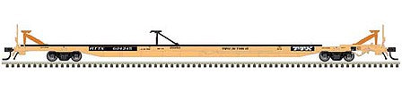 Atlas 50004446 N Scale ACF 89' 4" Intermodal Flatcar - Ready to Run - Master(R) -- TTX RTTX 604410 (yellow, black)