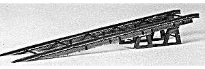 Custom Finishing 7016 HO Scale Equipment Loading Ramp for Flatcars - Kit