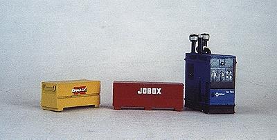 Custom Finishing 7059 HO Scale 2 Miller Air-Pak Welders & 6 On-Site Job Tool Boxes -- Kit pkg(8)