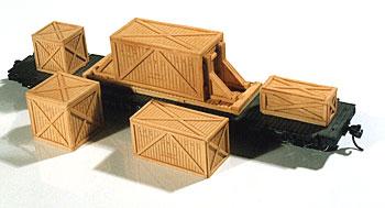 Chooch Enterprises 7243 HO Scale Cast Resin Freight Car Load -- Heavy Crates - Various Pieces pkg(5)