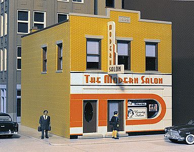 City Classics 116 HO Scale South Side Salon -- Kit - 4-1/4 x 3-1/8 x 3-3/8"  10.8 x 7.9 x 8.6cm