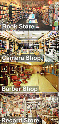 City Classics 1351 HO Scale Four Specialty Stores Picture Window Photo Interior 4-Pack -- Fits 3 to 3-1/2"  7.6 to 8.9cm Wide x 1-5/8"  4.1cm Building Storefront