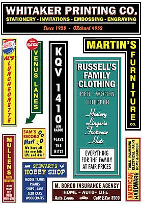 City Classics 50115 HO Scale Large Wall Signs -- Set No. 1