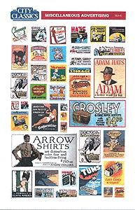 City Classics 5016 HO Scale Generic Paper Signs For Window Interiors -- Miscellaneous