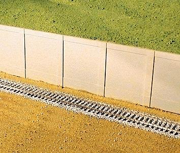 City Classics 601 All Scale Modular Concrete Retaining Walls -- Kit - 8-9/16 x 3-1/4"  21.7 x 8.3cm pkg(2)